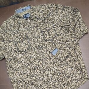 CODY JAMES Men's‎ Black and Tan Patterned Shirt XXL Western Wear Snaps